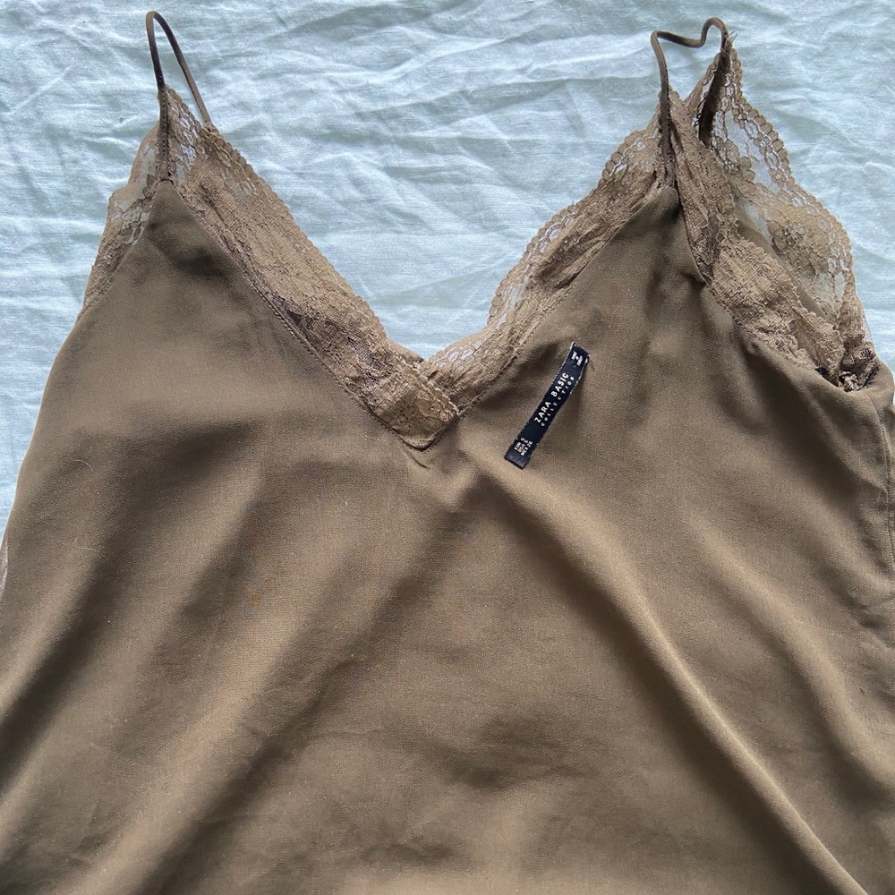 Zara green tank top